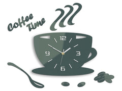 Stenske ure COFFE TIME 3D GRAY - slika 2