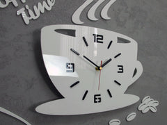 Moderne stenske ure COFFE TIME 3D WHITE - slika 4