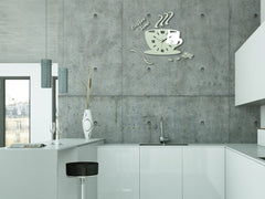Moderne stenske ure COFFE TIME 3D WHITE - slika 5