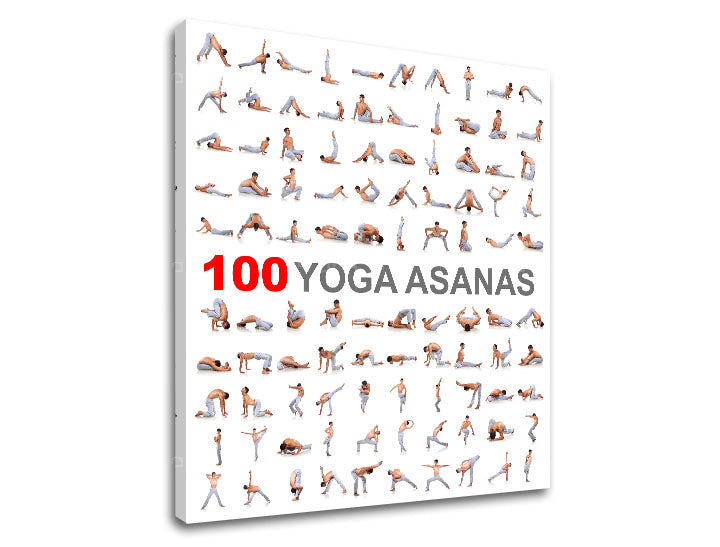 Motivacijska stenska slika 100 joga asan - slika 5