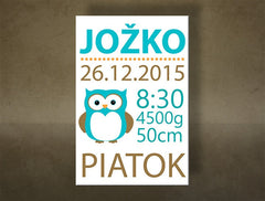 Slika na platnu z motivom podatki o rojstvu z modro sovo – podroben pregled kompozicije, Papilora.