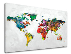Slika na platnu Zemljevid sveta 1 del XOBCH12395GE1