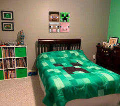 Minecraft slika - Značaji na platnu - Steve, Creeper, Sheep, Pig - slika 3