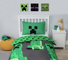 Slikanje Minecraft - Značaji na platnu - Creeper, Enderman, Zombie - slika 2