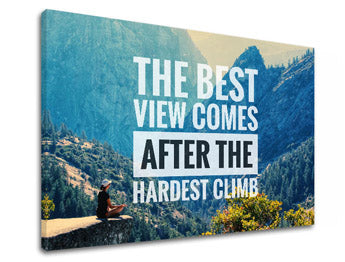 Motivacijska stenska umetnost Najboljši pogled prihaja_002