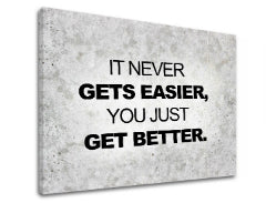 Motivacijska stenska umetnost Nikoli ni lažje