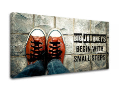 Motivacijska stenska umetnost Velika potovanja se začnejo