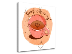 Stenska umetnost z besedilom Dobro jutro