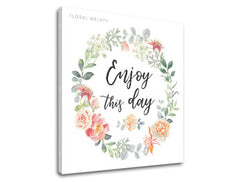 Stenska umetnost z besedilom Uživajte ta dan