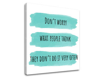 Stenska umetnost z besedilom Dont worry