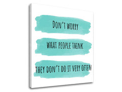 Stenska umetnost z besedilom Dont worry