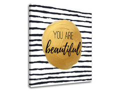 Stenska umetnost z besedilom You are beautiful - slika 3
