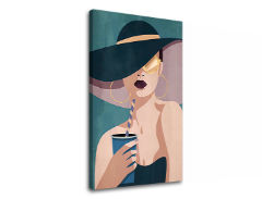Slika na platnu WOMAN IN A HAT 002