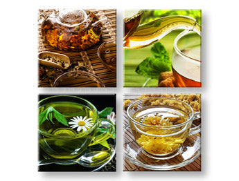 Čas za čaj 4-delna stenska poslikava XOBKOL18E42