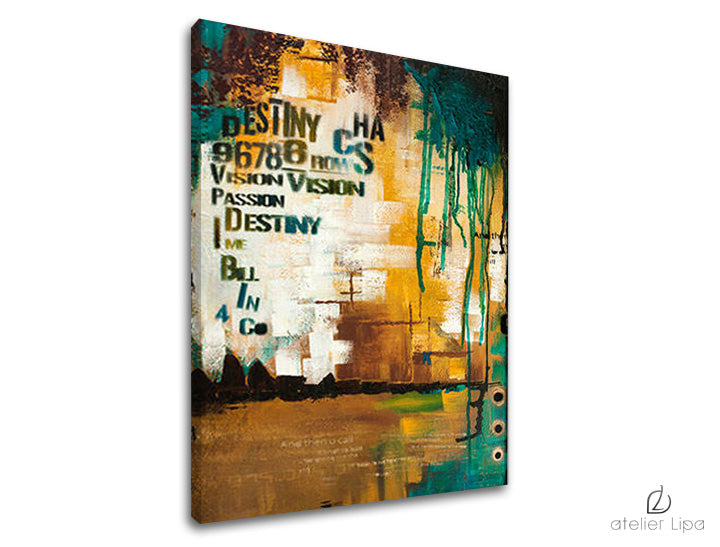 Avtorska reprodukcija na platnu ABSTRACT XOBAM003E1