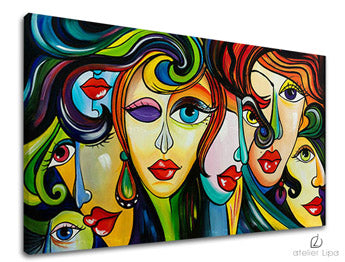 Avtorska reprodukcija na platnu WOMEN XOBAM010E1