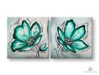 Avtorska reprodukcija na platnu FLOWERS XOBFB520E2