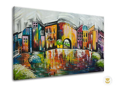 Avtorska reprodukcija na platnu MESTO - slika 2