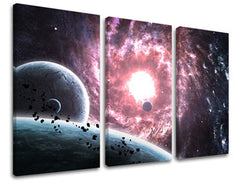 3-delna stenska slika UNIVERSE GA007E30