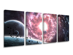 Stenska slika UNIVERSE GA007E41 v 4 delih