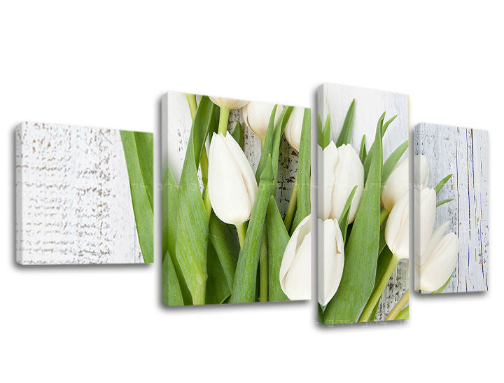 Slika na platnu 4 deli FLOWERS KV036E40