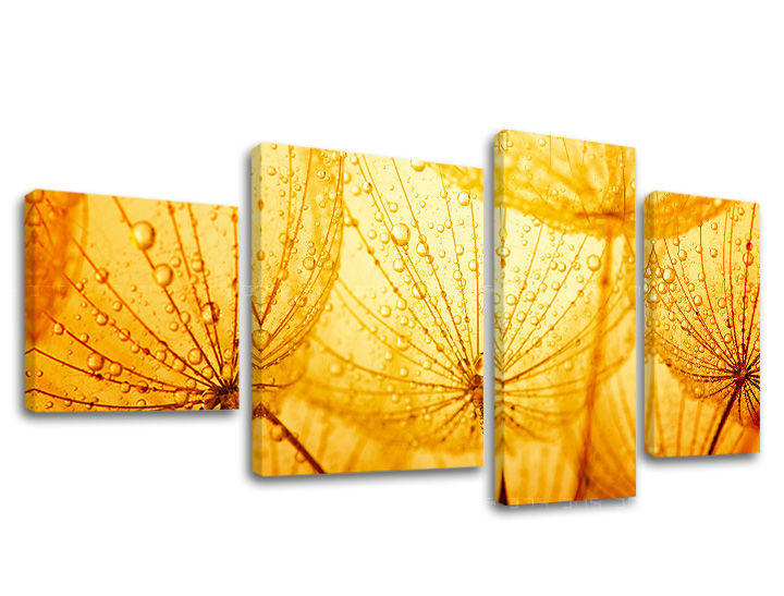 Štiridelna stenska slika FLOWERS KV059E40