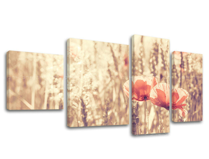 Štiridelna stenska slika FLOWERS KV074E40