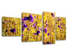 4-delna stenska slika FLOWERS KV088E40
