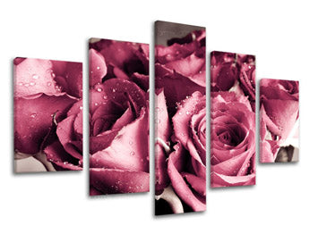 5-delna stenska slika FLOWERS XOBKV139E50