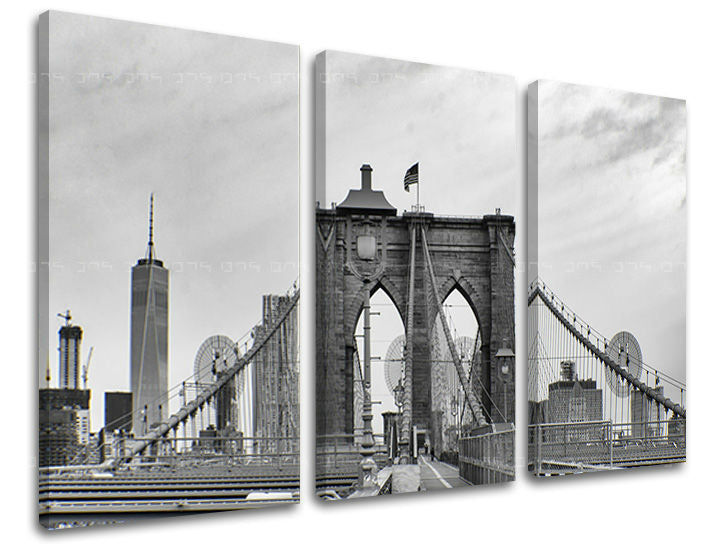 3-delna stenska poslikava CITY / NEW YORK ME114E30