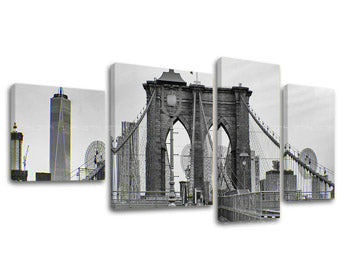 4-delna stenska poslikava CITY / NEW YORK ME114E40