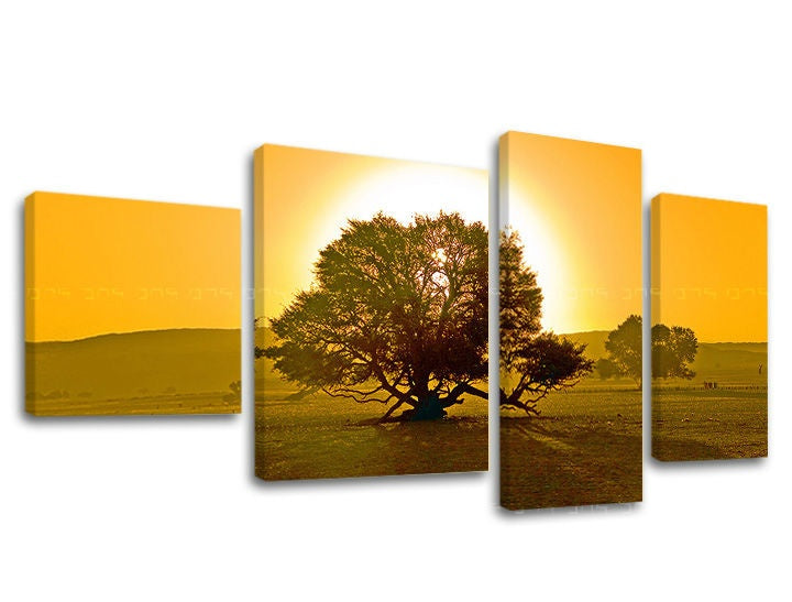4-delna stenska poslikava DREVESA