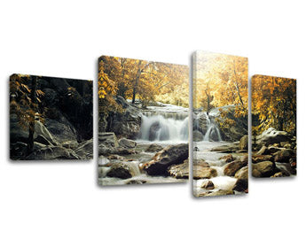 Slika na platnu 4 deli WATERFALLS VO004E40