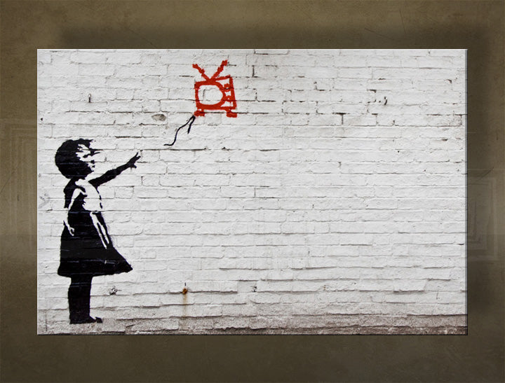 Platneni tisk Street ART – Banksy | različne velikosti