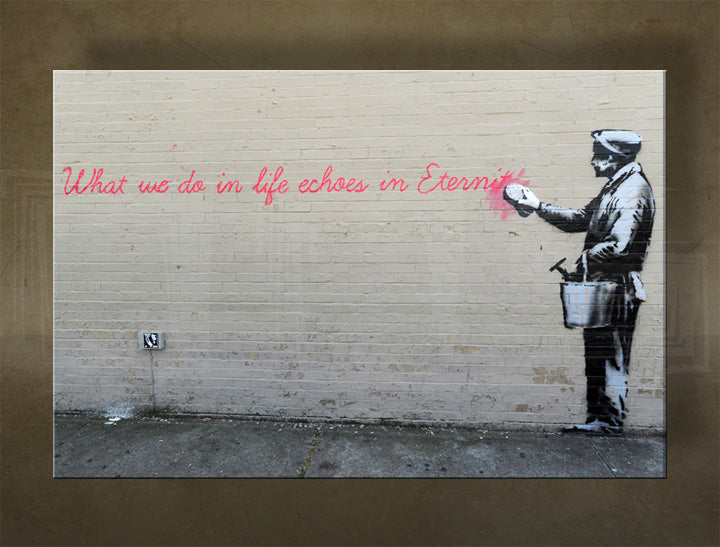 Platneni tisk Street ART – Banksy | različne velikosti