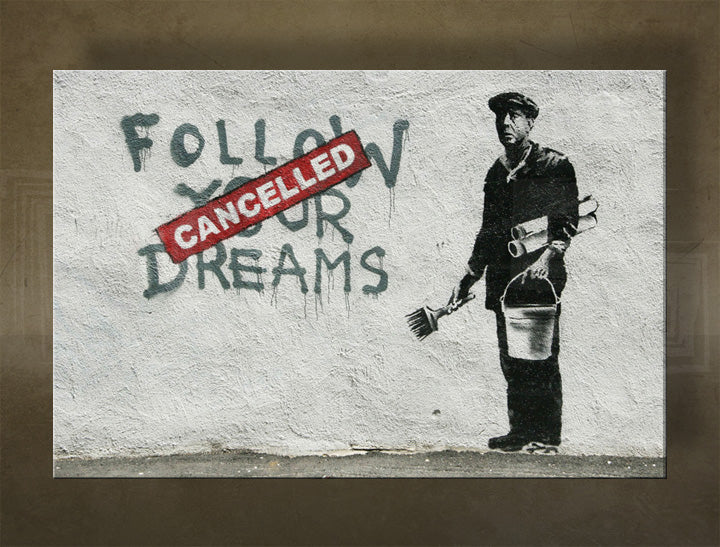 Platneni tisk Street ART – Banksy | različne velikosti