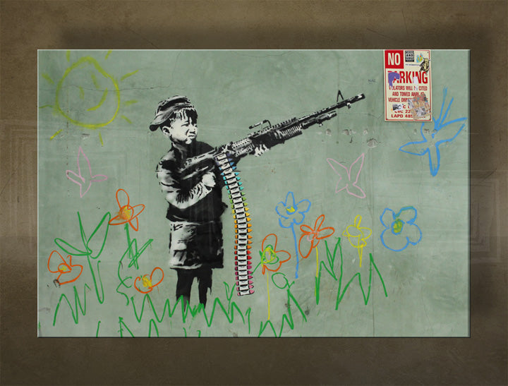 Platneni tisk Street ART – Banksy | različne velikosti