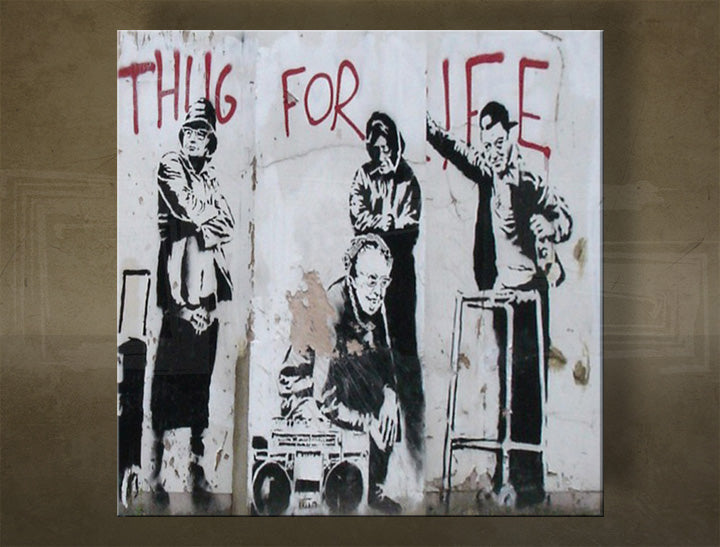 Platneni tisk Street ART – Banksy | različne velikosti