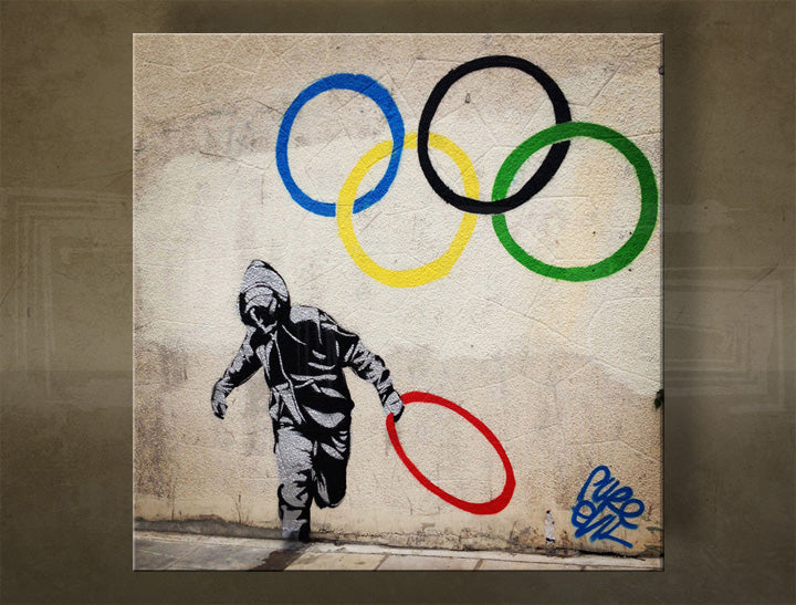 Platneni tisk Street ART – Banksy | različne velikosti