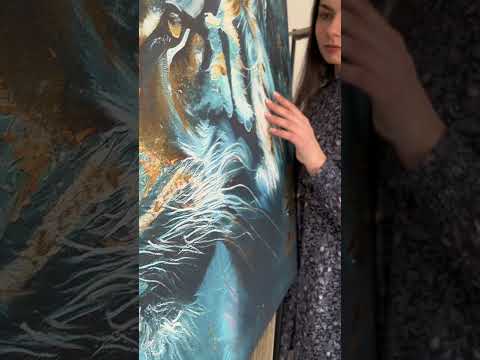 Sodoben stenski dekor Obzorje zlate harmonije - PREMIUM ART 40x60 cm