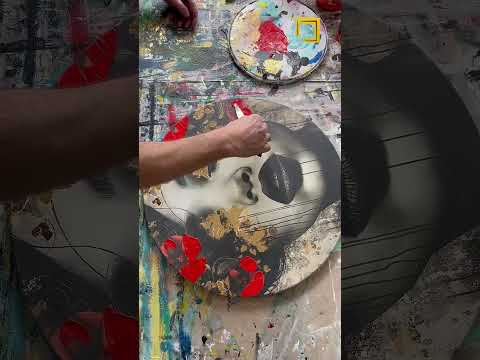 Okrogla poslikana slika Zgodba o Zemlji