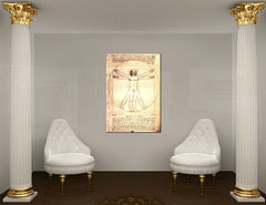 Slika na platnu VITRUVIAN MAN- Leonardo Da Vinci REP167