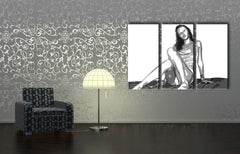 Ročno poslikana slika POP Art Kate Moss 3 kos km2 - slika 2
