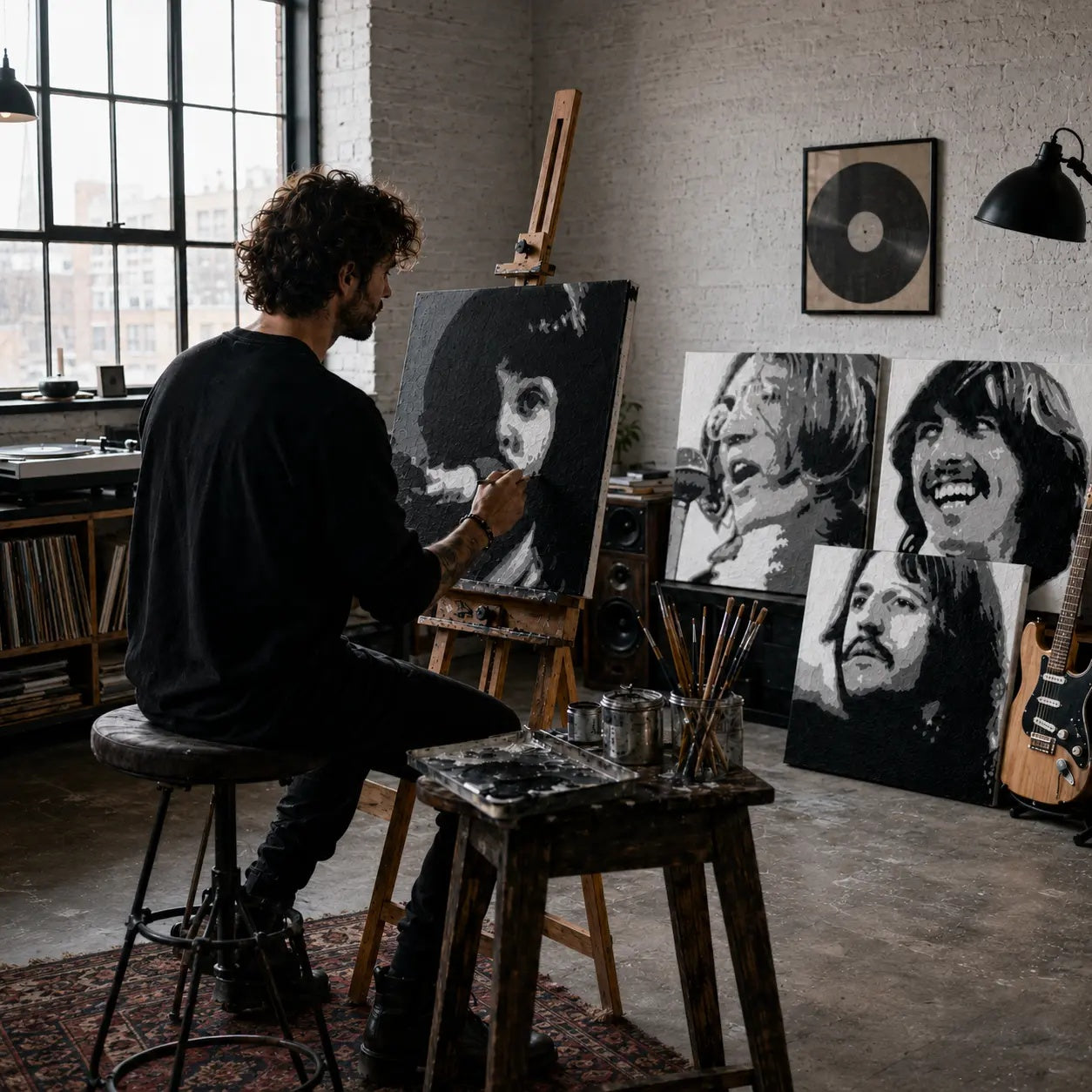 Ročno poslikana slika POP Art PULP FICTION 1 kos pulp6 – Atelje Papilora – ročno slikanje POP Art platna. Prevladujoče barve: črna, bela, rdeča.