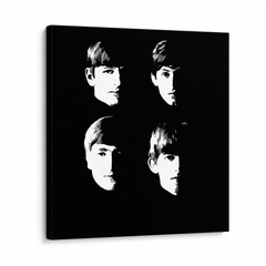 Ročno poslikano slikarstvo POP Art BEATLES 1 kos beat8 – 3D vizualizacija ročno poslikanega platna na belem ozadju. Prevladujoče barve: črna, bela.