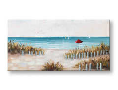 Poslikana stenska slika PLAŽA 1 del 100x50 cm CFAZH5044E1