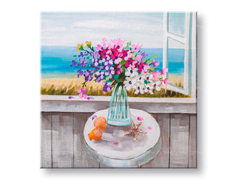 Slikana stenska slika CVETJE V VAZI 1 del CFAZH5149E1 - 60x60 cm