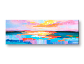 Poslikana stenska slika WEST SLNKA 1 del CFAZH5625E1 - 120x40 cm