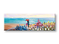 Poslikana stenska slika PLAŽA 1 del CFAZH6199E1 - 120x40 cm