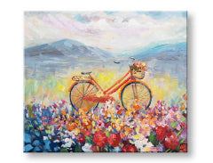 Poslikana stenska slika POLETJE NA REKI 1 del 70x60 cm CFAZH6341E1